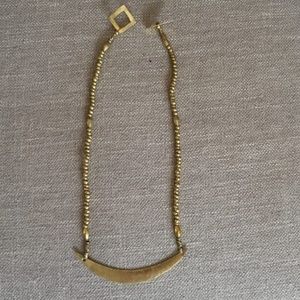 Raven & Lily Selasse Gold/Brass Crescent choker